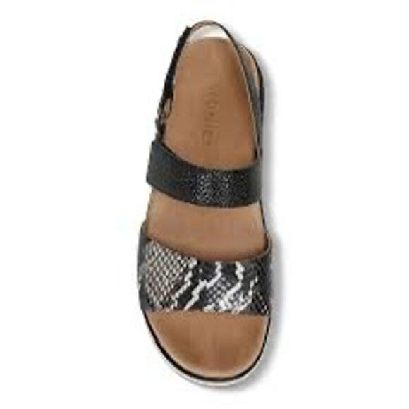 Vionic Women's Brielle Snake Platform Strap Sandal in Black Size 7 - Picture 1 of 15